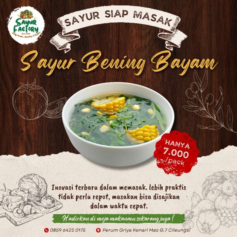 

Paket Siap Masak Sayur Bening Bayam