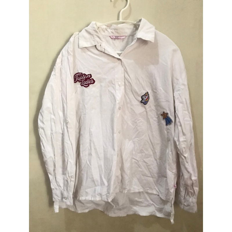TOPTEN LADIES KEMEJA PUTIH OVERSIZE