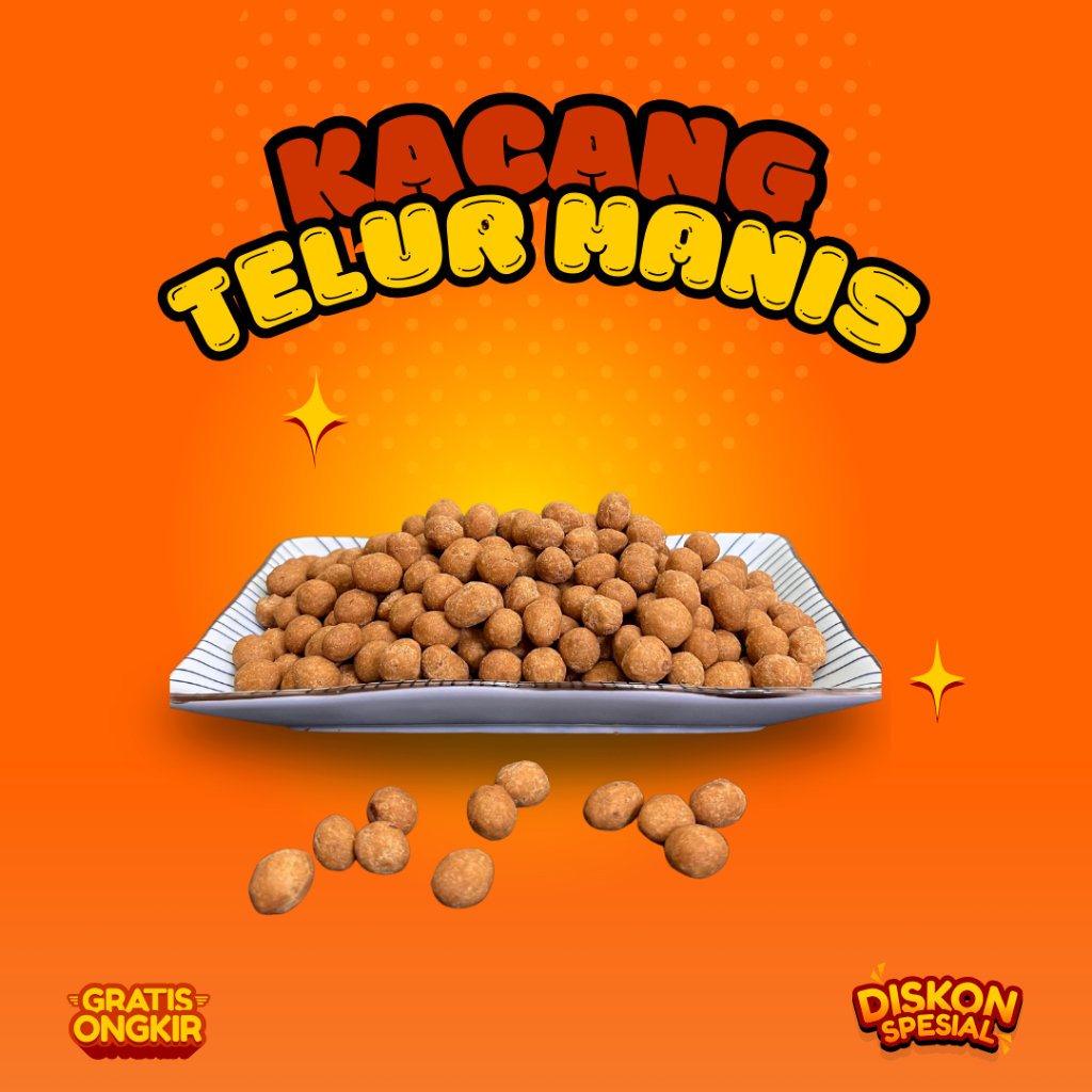 

Kacang Telor Manis Khas Bandung Murah Snack Kering Camilan Food Cemilan