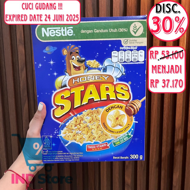 

CUCI GUDANG!!! HONEY STARS 300gr EXPIRED DATE 24 JUNI 2025