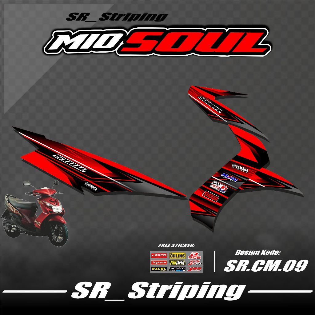 Striping Sticker Mio Soul Karbu Variasi / Stiker Mio Soul Karbu ( KEREN ) Variasi Mio Soul Karbu/Lam