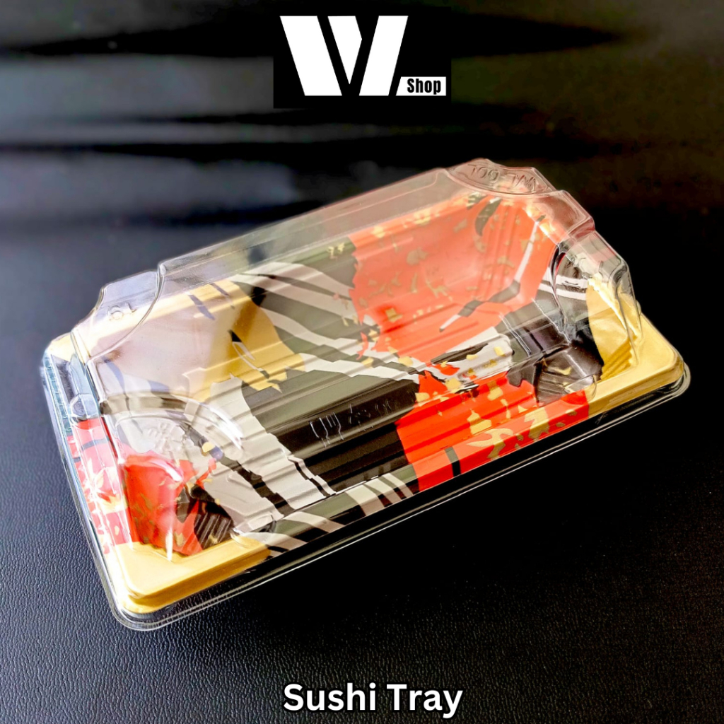Sushi Tray / Mika Sushi / Box Sushi / Wadah Sushi Motif / WL Sushi Tray