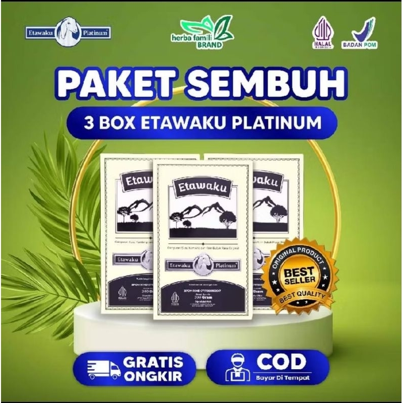 

PAKET 3 BOX SUSU ETAWAKU PLATINUM ASLI - ampuh atasi masalah pernafasan
