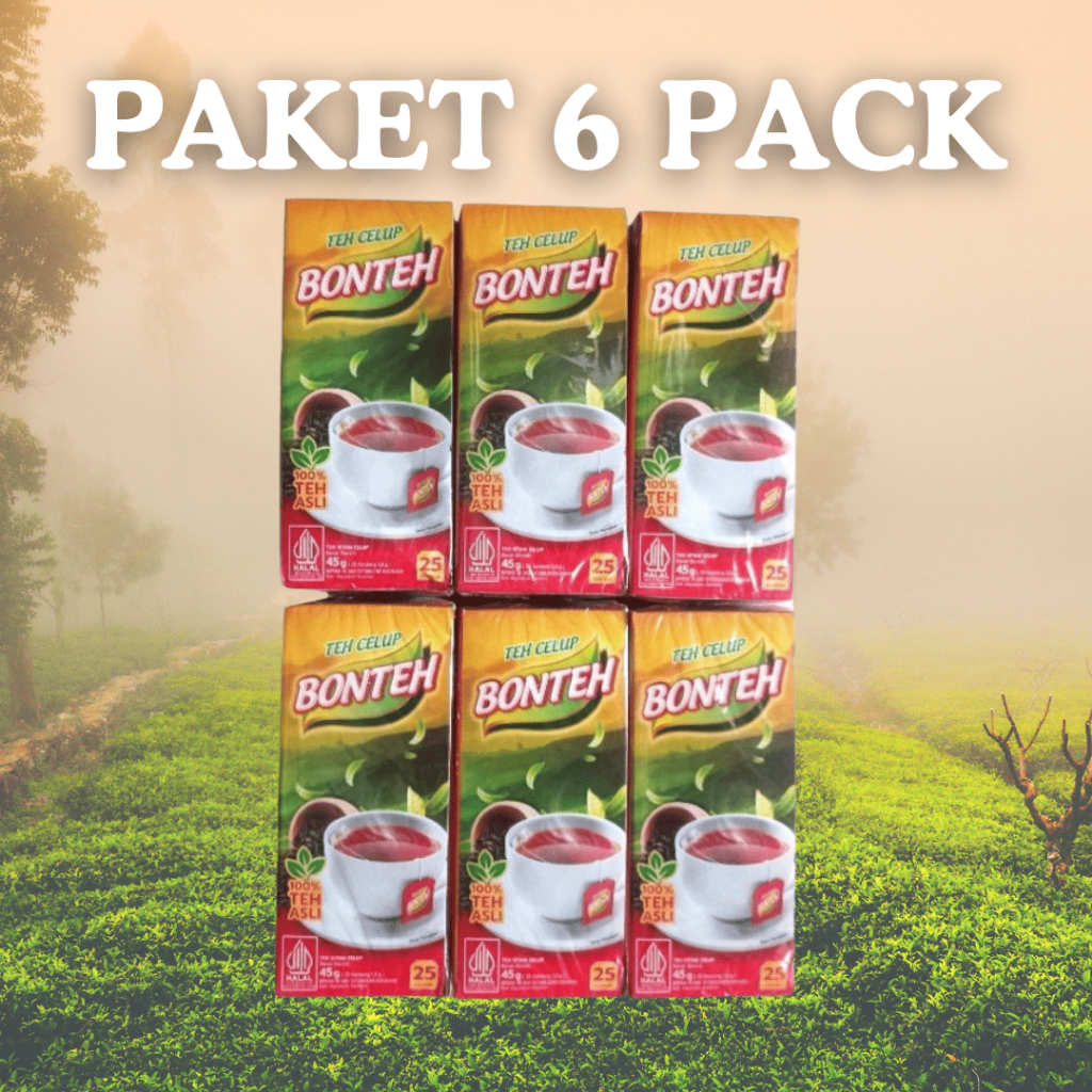 

(PAKET 6 BOX) BONTEH TEH CELUP Kotak Box isi 25 pcs x 6 pack