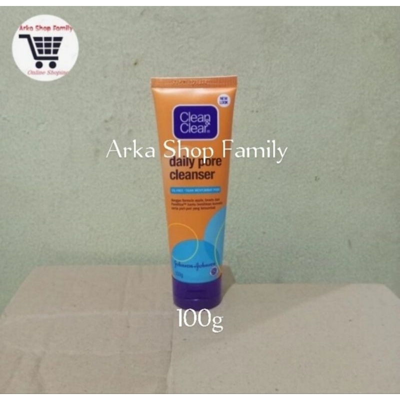 CLEAN & CLEAR Daily Pore Cleanser Pembersih Wajah Anti Komedo 100g Sabun Cuci Muka Clean N Clear