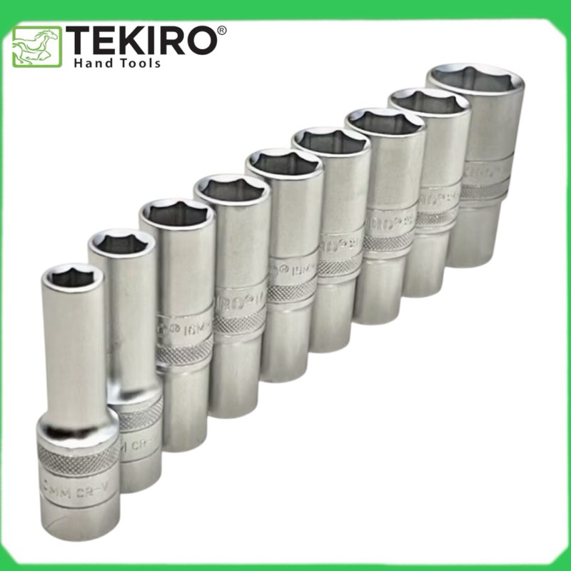 Tekiro Mata Sock Panjang 22 - 32 mm 1/2 Inch 6PT Kunci Sok Deep Wall