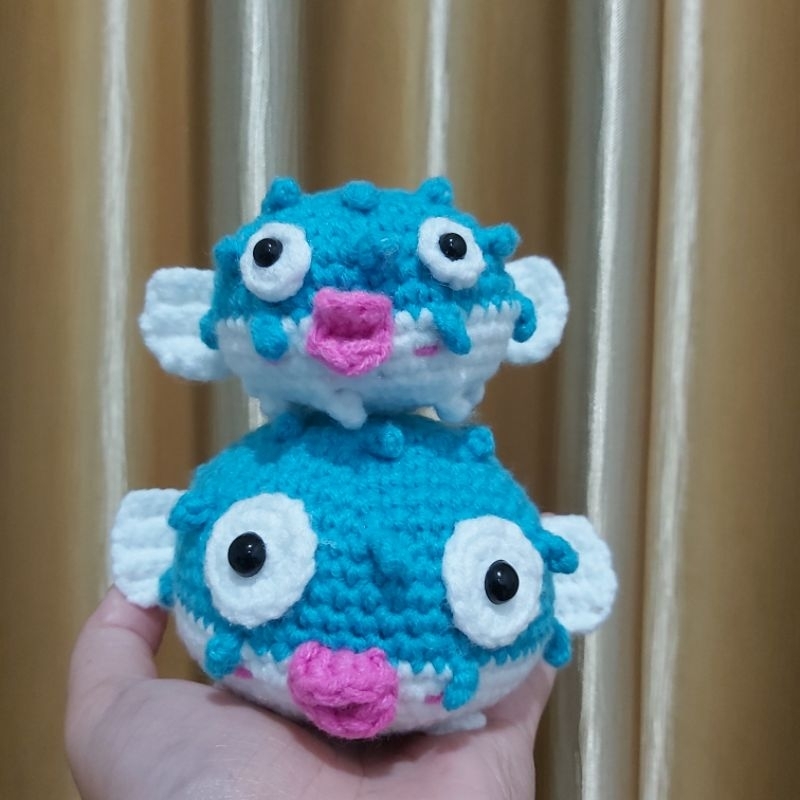 Boneka rajut Ikan Buntal | Amigurumi Puffer Fish | Fugu Fish Crochet