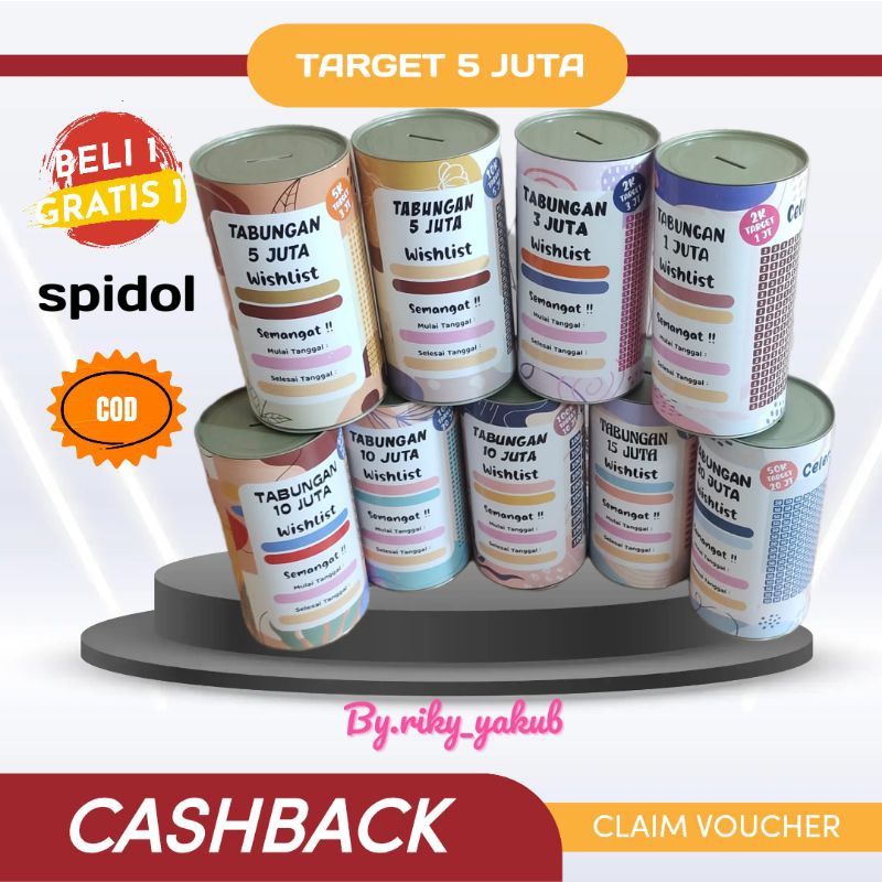 Celengan Buka Tutup Jumbo celengan target 5 juta celengan polos