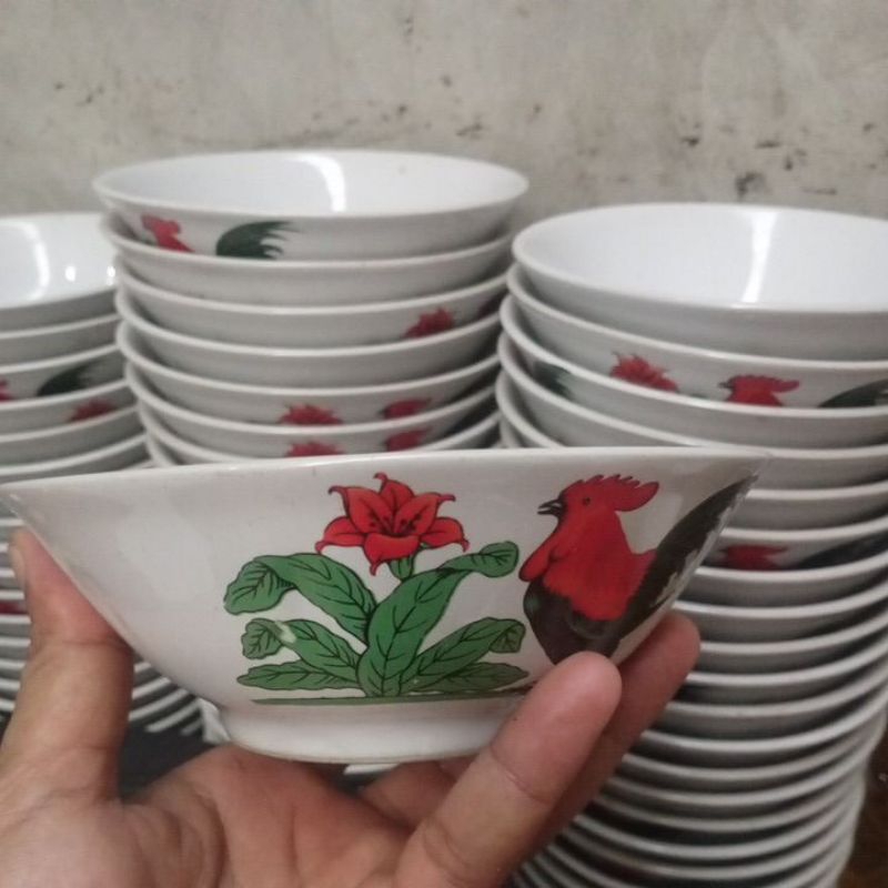 mangkok keramik ayam jago