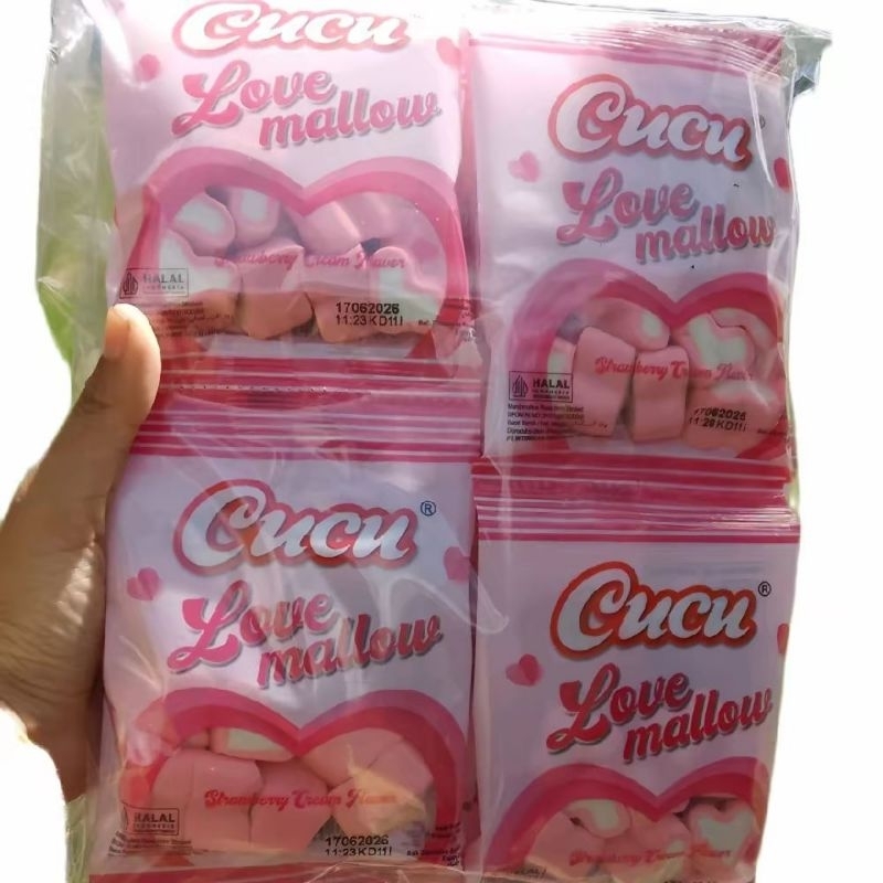 

CUCU LOVE MALLOW STRAWBERY CREAM FLAVOUR MARSHMALLOW NETTO 2CUCU LOVE MALLOW STRAWBERY CREAM FLAVOUR MARSHMALLOW NETTO 20 PCS