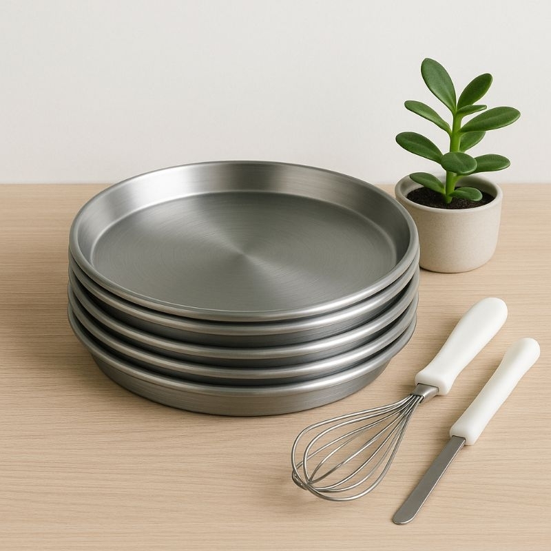 Loyang Pizza Bulat Aluminium Anti Lengket – Ukuran 18cm