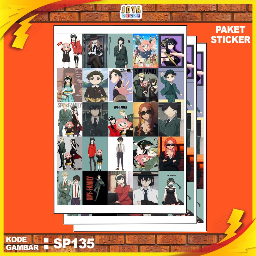 

GAMBAR STICKER SPY X FAMILY / STIKER SPY X FAMILY / PAKET STIKER SPY X FAMILY PER 25 PCS / KODESP135