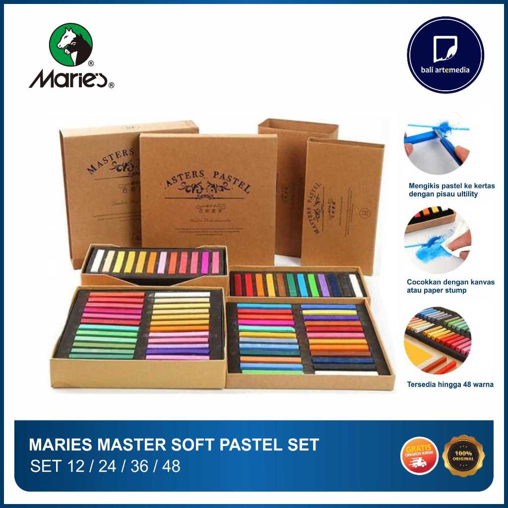 

Maries - Masters Soft Pastel - 4 Set Warna - 12/24/36/48 - Bali Artemedia