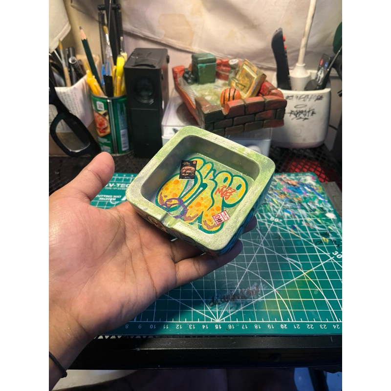 Asbak Skatepark Graffiti | Ashtray | Asbak | Clay | Clay art | Clay custom | Asbak Skena | Asbak Y2K