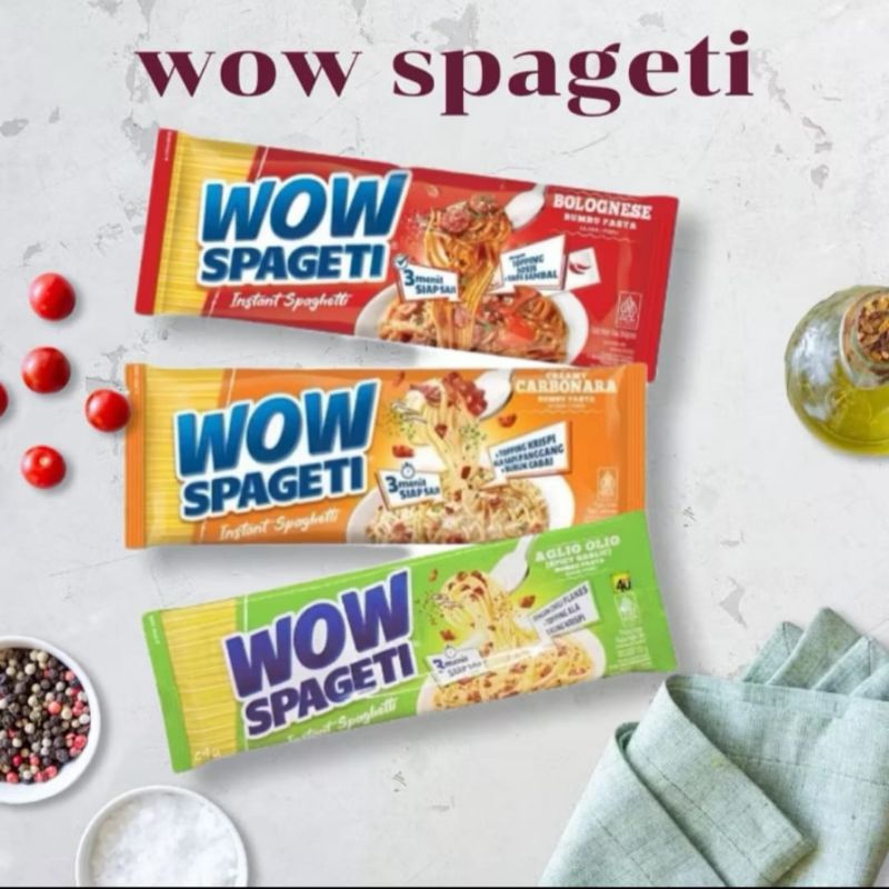

[1PAKET ISI 5 PCS] WOW SPAGETI✅AGLIO OLIO ✅BOLOGNESE ✅CARBONARA