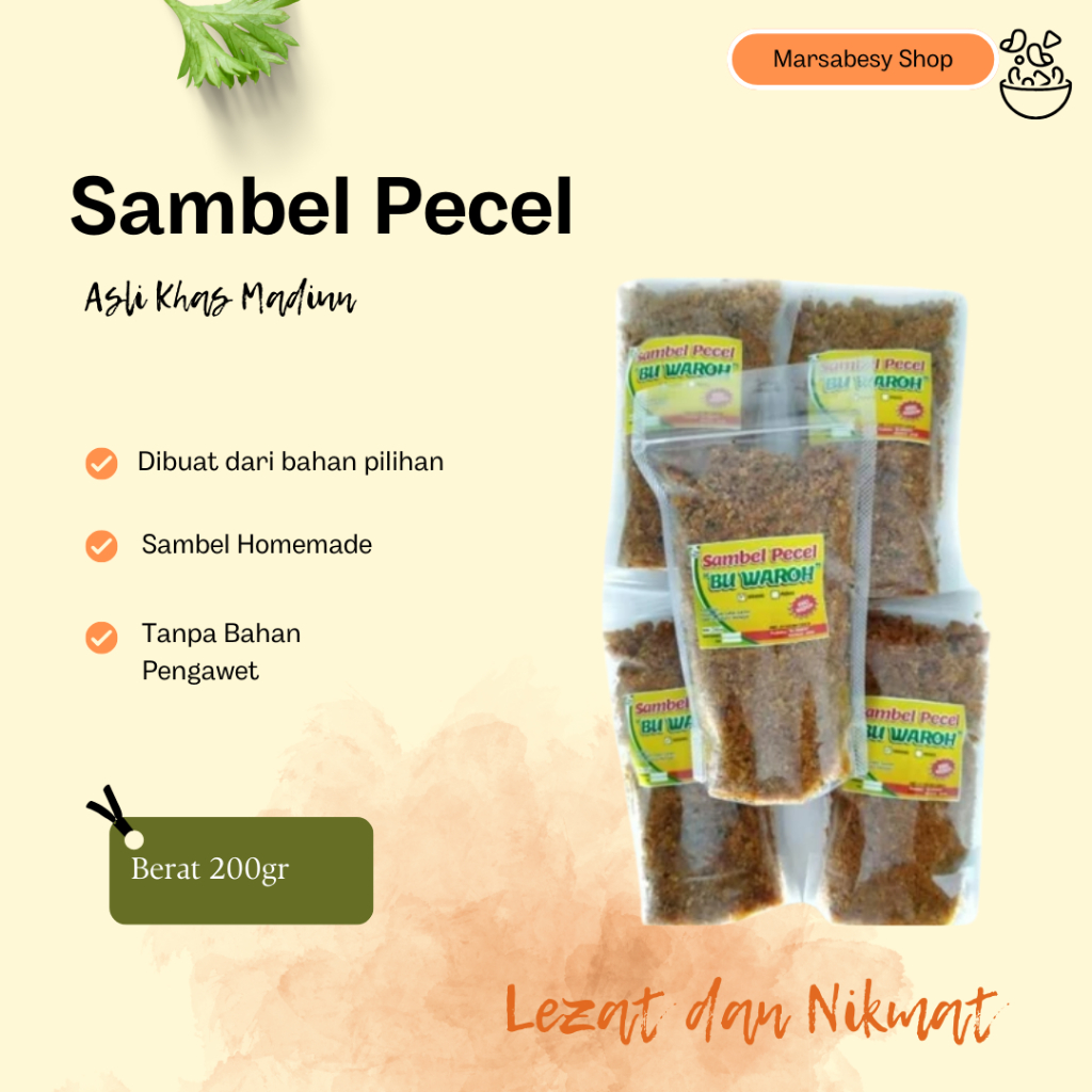 

NEW Sambel Pecel Khas Madiun 200 gram Bumbu Pecel pincuk Bu Waroh MURAH BERKUALITAS