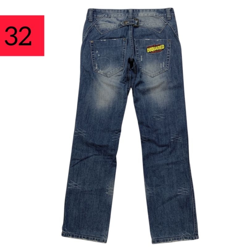 Celana panjang jeans DSQUARED buckelback Made in Italy ( size 32 )
