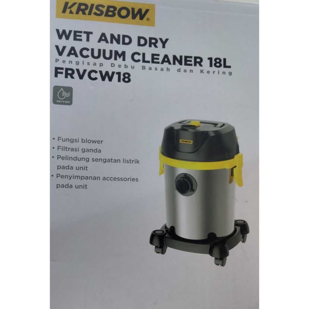 KRISBOW FRVCW18 Wet & Dry Vacuum Cleaner 18 Liter 2 in 1 Penyedot Debu Serbaguna