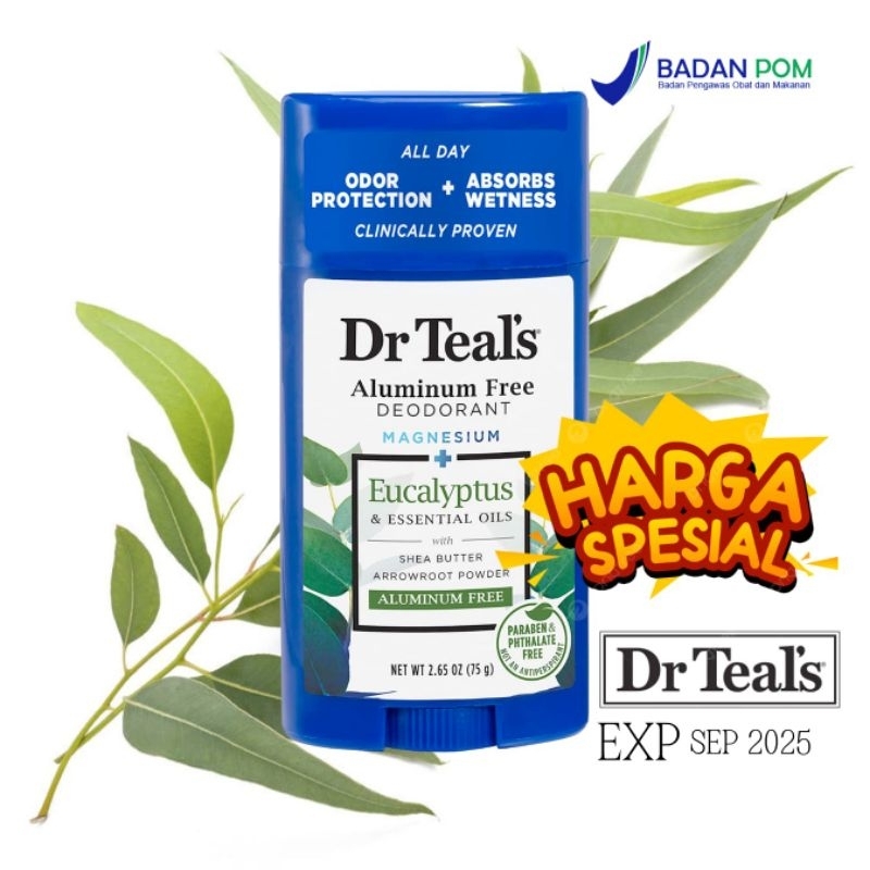 Dr. Teal's deodorant/ deodorant Tampa antiperspirant, aluminum free eucalyptus & essential oil shea 