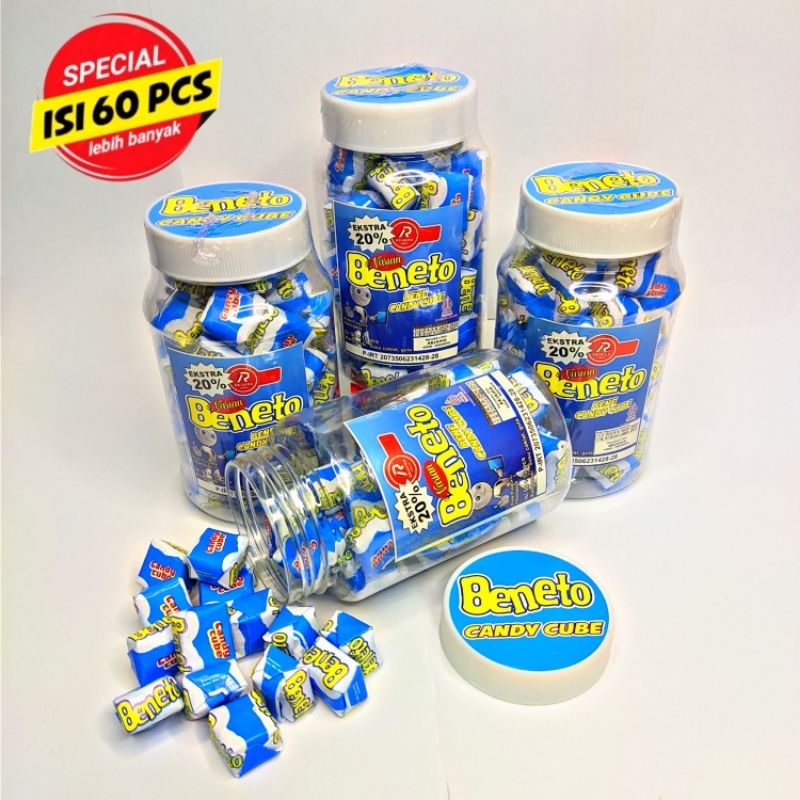 

Permen cube Beneto isi 60pcs enak manis bukan Boneto
