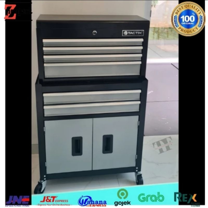 TACTIX Troli Kabinet Drawer Perkakas 6 Laci / Rolling tool box cabinet / troli laci kabinet tactix 6