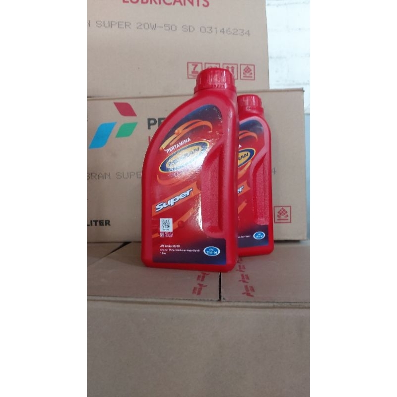 Oli Mesran Super 20-50 0.8L 24pcs Oli Mesin Mesran Super 800ml 1 Dus