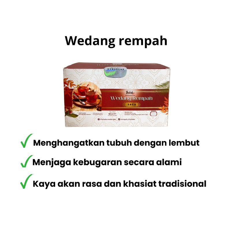 

Wedang rempah saga - 1box isi 12 - 60gr