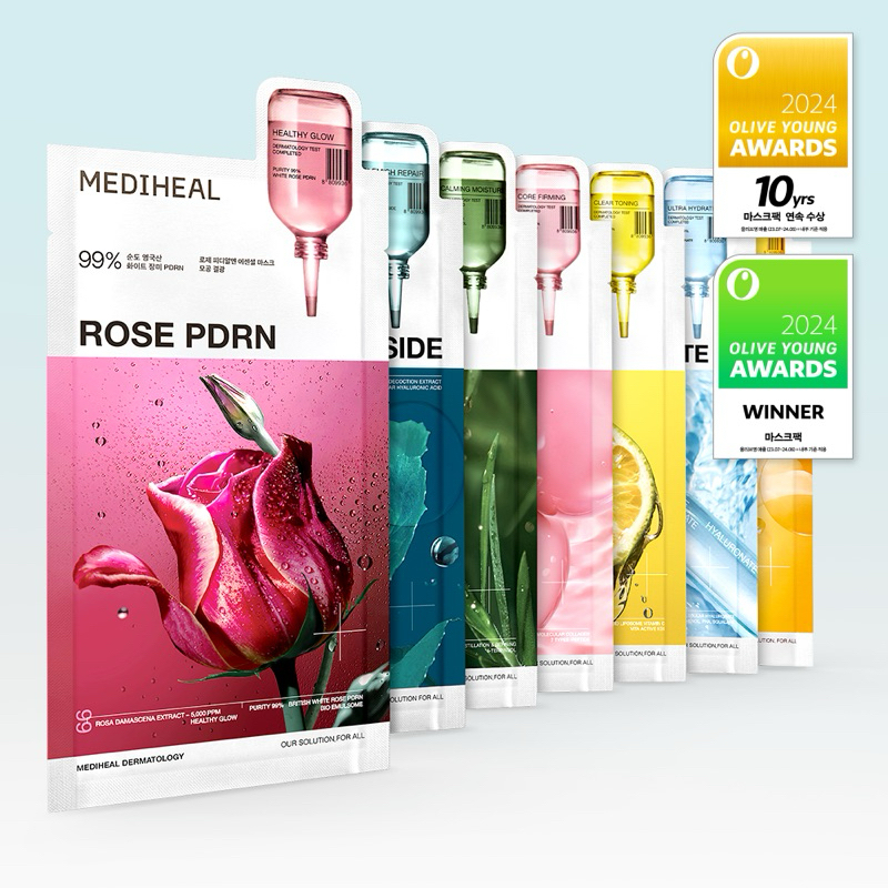 MEDIHEAL Madecassoside / Tea Tree / Rose Pdrn / Collagen / Hyaluronate / Vitamin C / I.P.L