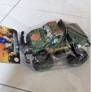 mainan mobil jeep marinir tentara indonesia
