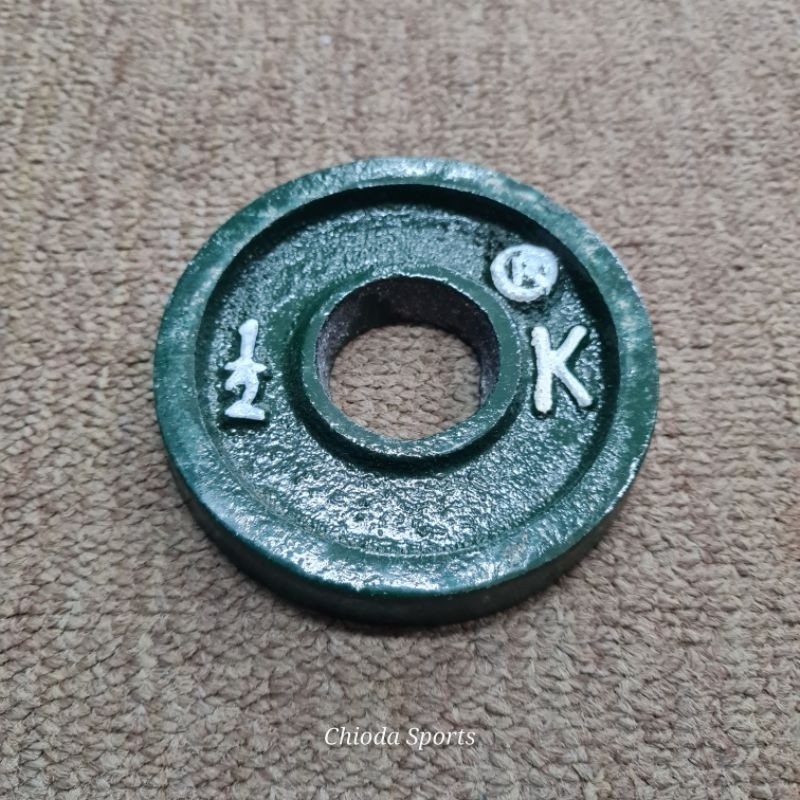 Barbel Barble Dumble Dumbel Lempengan Besi Lokal 0,5kg 0,5 kg