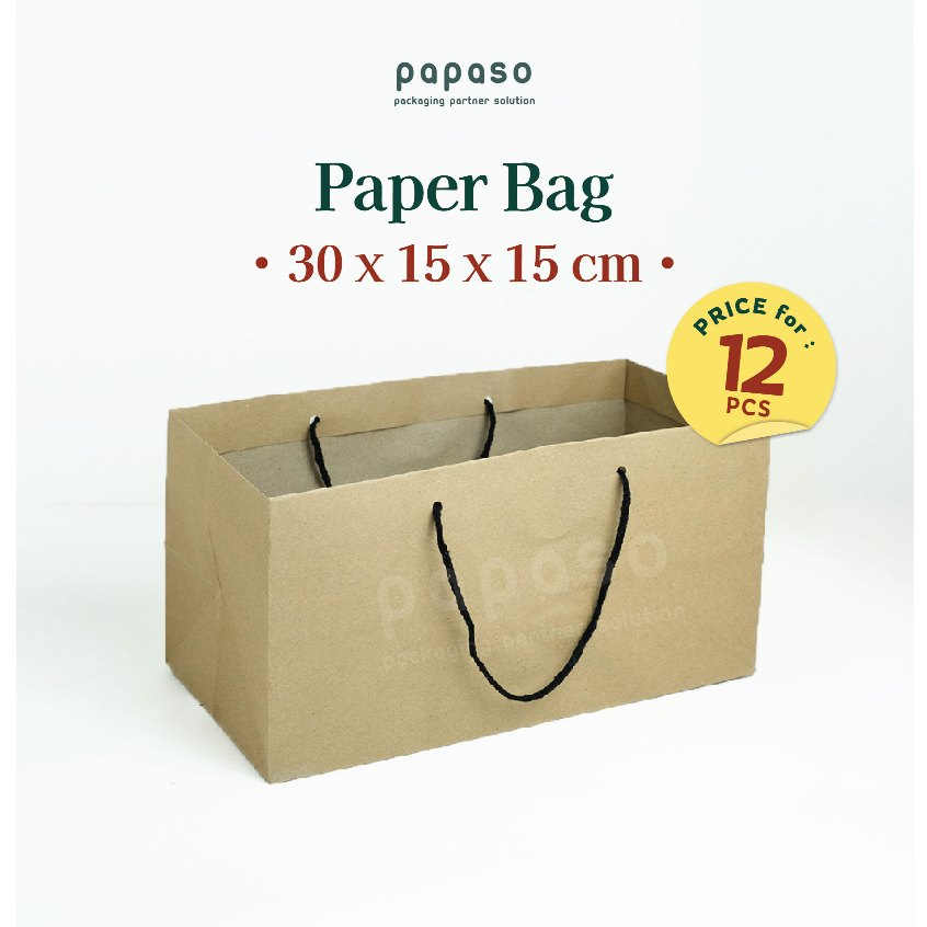 

Kraft Paper Bag 30x15x15cm / Tas Kertas / Kantong