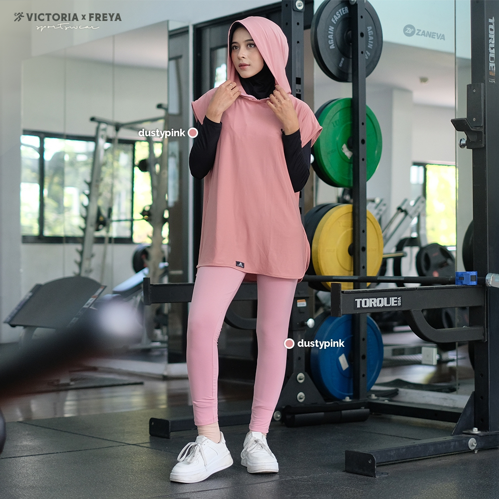 ZANEVA SPORTWEAR - Set Vest Hijab & Legging / Baju Olahraga Muslimah Sportwear Hijab Gym Nyaman