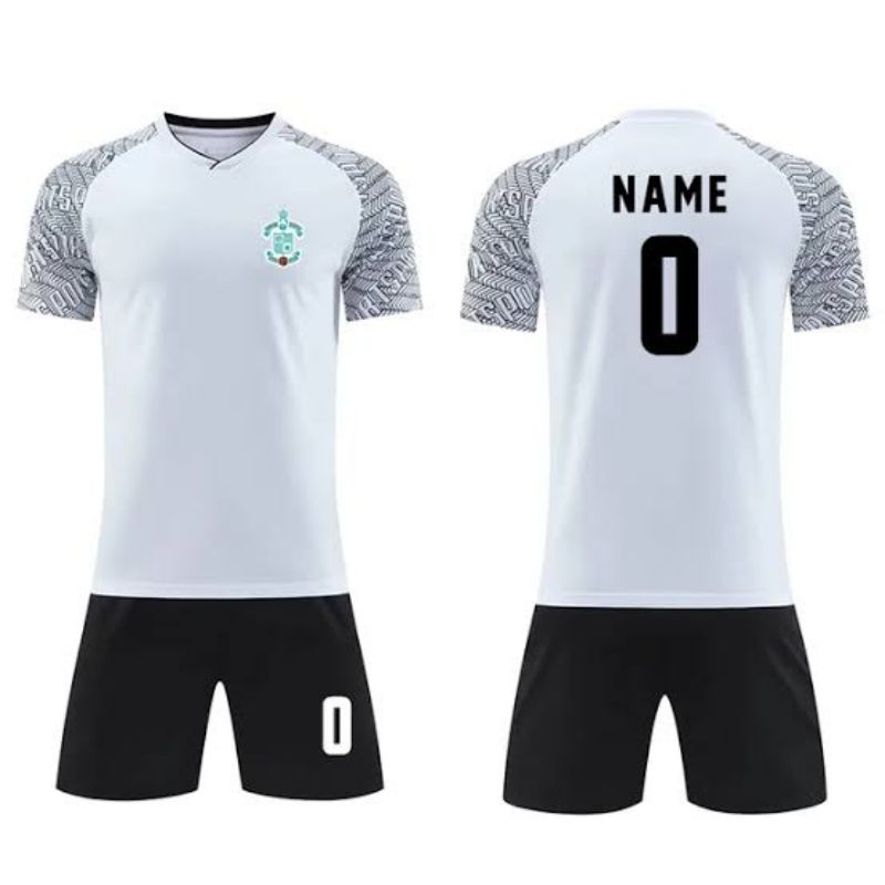 Set Olahraga Sepak Bola Logo Kustom Jersey Polos, Request Nama, Nomor Dan Logo
