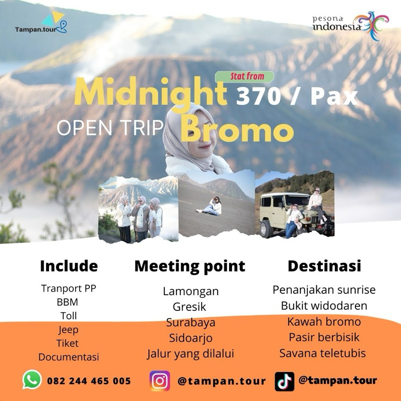 OPEN TRIP BROMO MEETING POINT SURABAYA