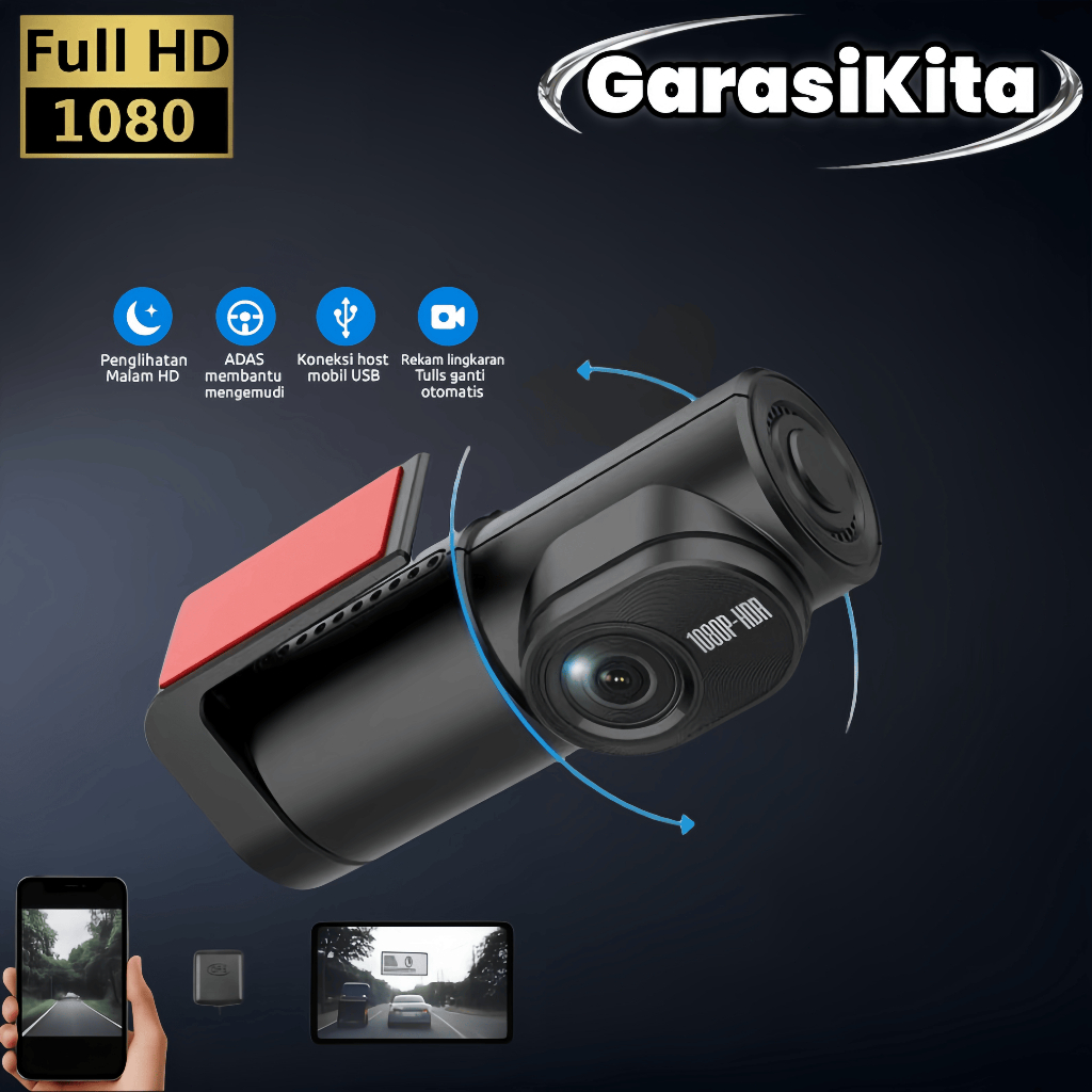 (Pasokan lokal) Dashcam Dk40 Dashcam Wifi Mobil Kamera Dashcam Mobil Dashcam Motor Dashcam Mobil Dep