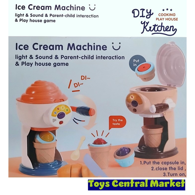 Mainan DIY Kitchen Mesin Pembuat Ice Cream, Mainan Masakan Anak Mesin Es Krim, Mainan Edukasi ND5