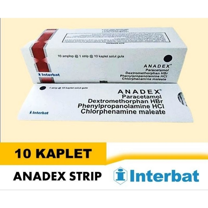 Anadex 10 Kaplet //Obat Batuk Pilek Demam