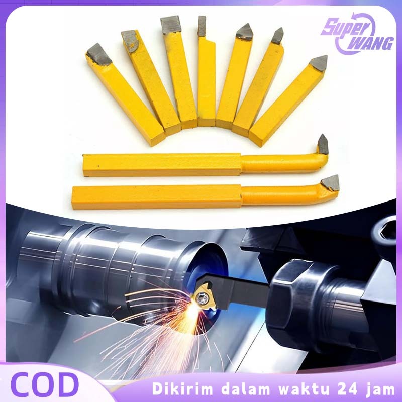 9pcs Pahat Bubut Set Pahat Bubut Potong Pahat Bubut Carbide Alat Pahat Kayu Keletool Turning Tool
