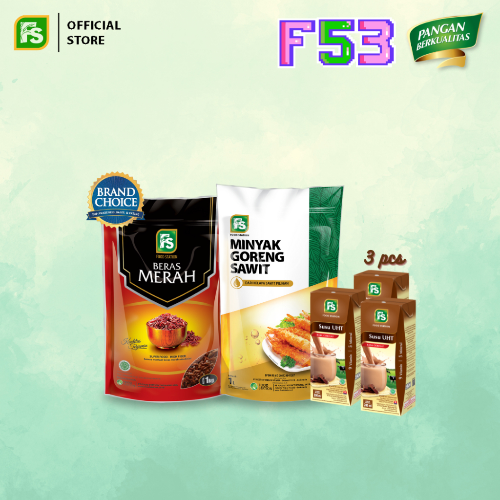 

HUT-FS-53- FS Beras Merah 1kg + FS Minyak Super 1L + FS Susu UHT Coklat (3 pcs)