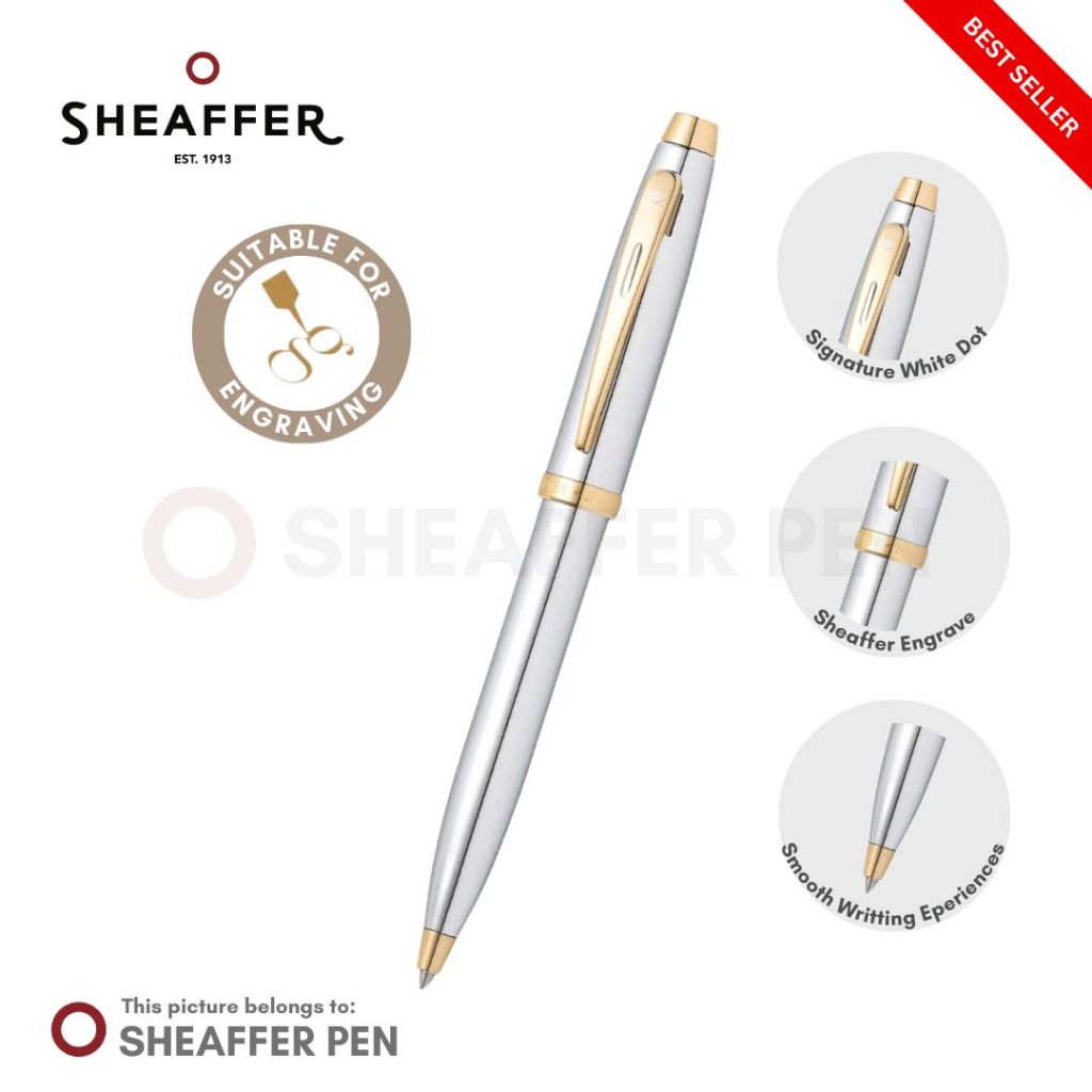

Sheaffer® 100 Chrome with Gold Tone Ballpoint Pen