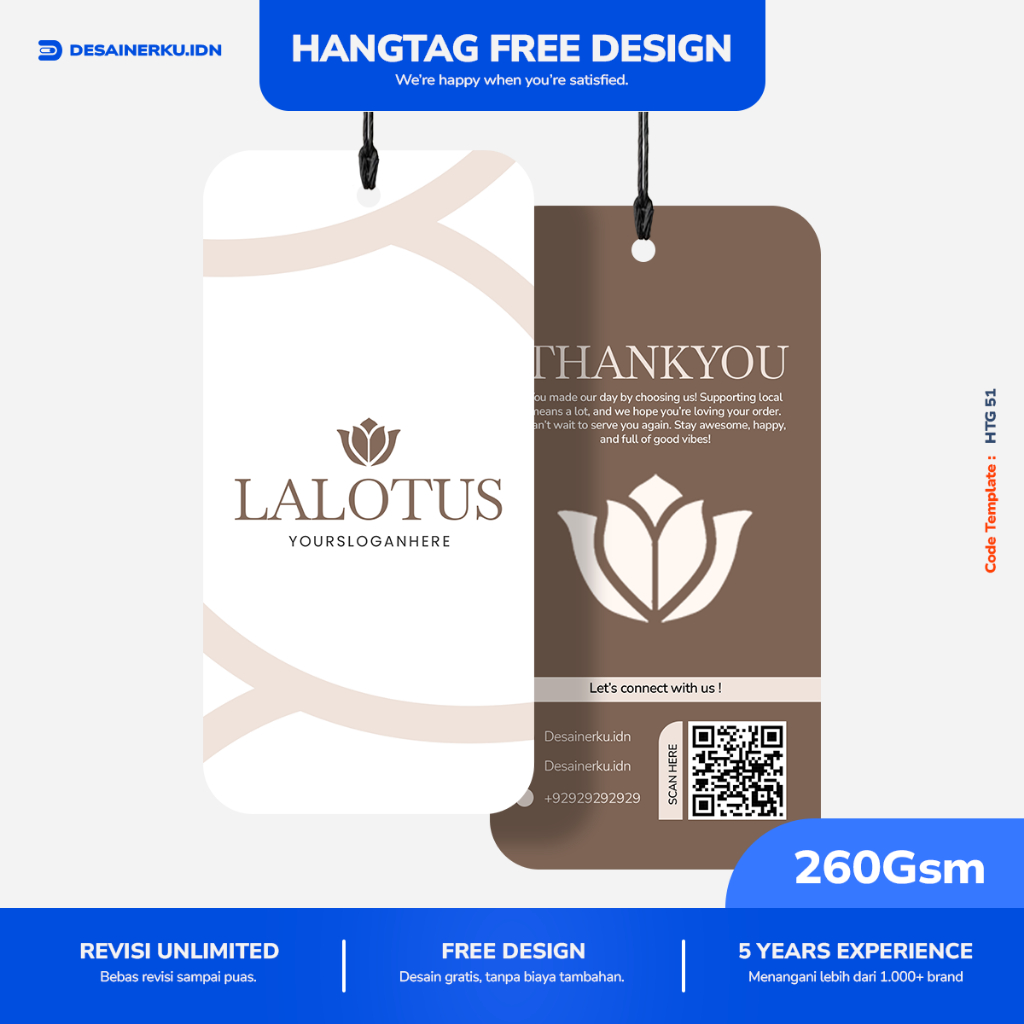 Hangtag Baju Custom FREE DESIGN | Cetak Label Tag Baju Desain Sendiri | Tag Baju Murah | TAG