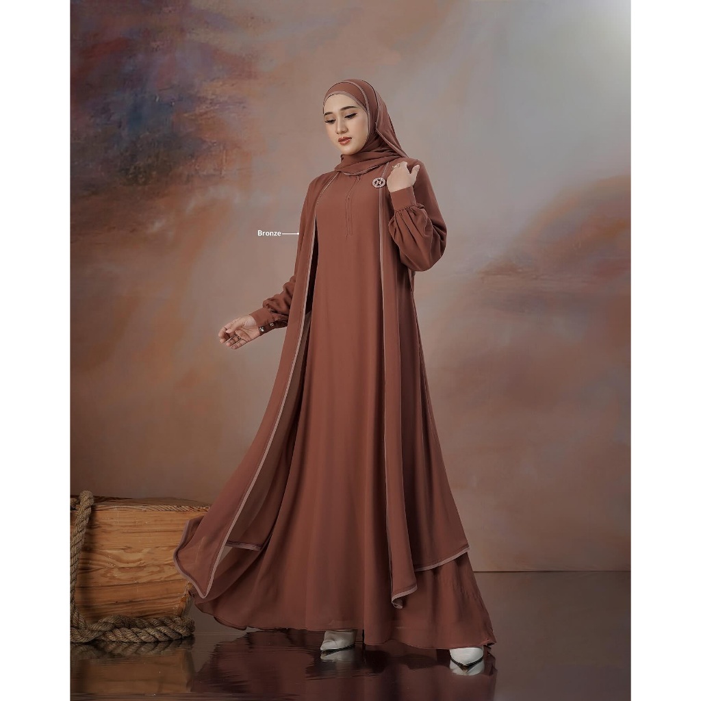 FATHIYAH id - Shamma Abaya + Phasmina Gamis Lebaran 2025 Model Gamis Terbaru / Abaya Hitam Mewah Ele