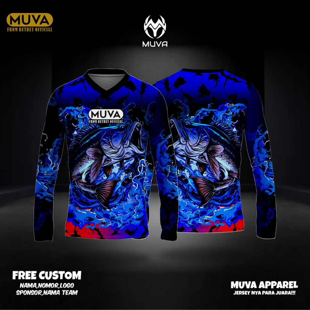 Jersey Mancing Fullprint Terbaru / Baju Mancing Custom Tim / Kaos Mancing Lengan Panjang / Jersey Ma