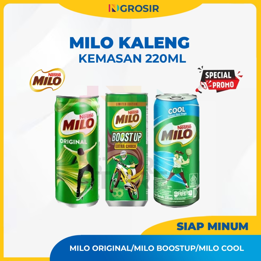 

(PROMO SPESIAL) MILO Original/Cool/Boost Up Kemasan Kaleng 220ml
