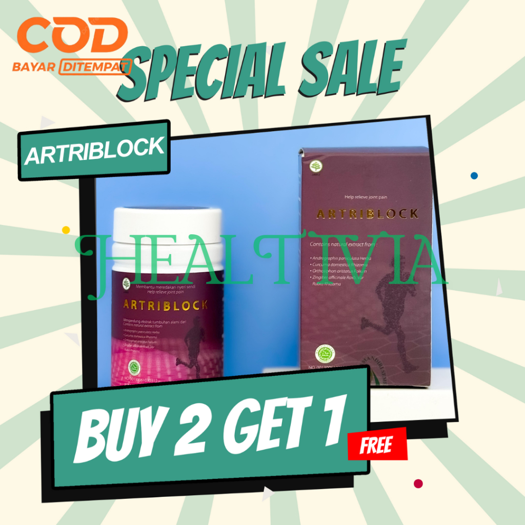 Artriblock Herbal Sendi Original 20 Kapsul (3 botol)