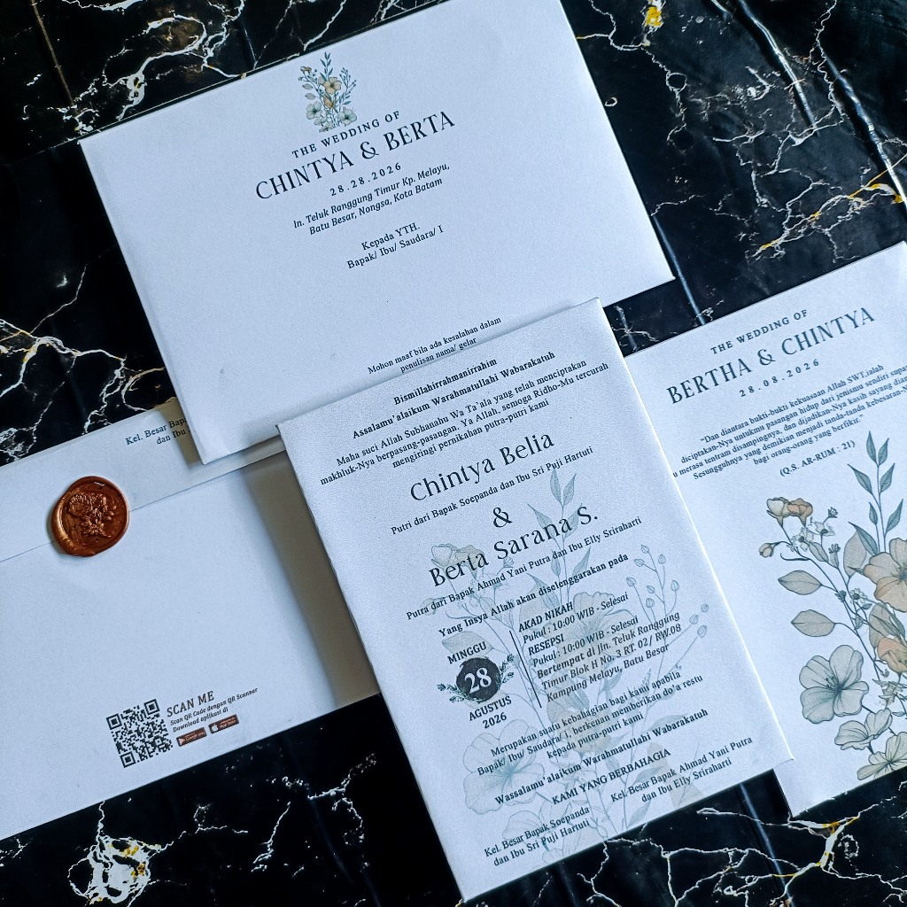 [UNDANGAN BATAM] Undangan Amplop + Hardcover Jasmine