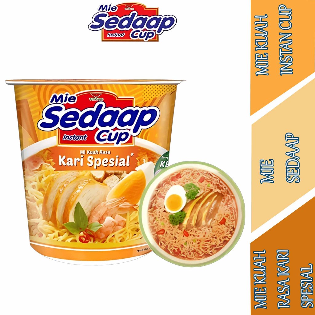 

Mie Kuah Rasa Kari Spesial - Mie Sedaap Cup - Mie Instan Kuah Cup - 81gr