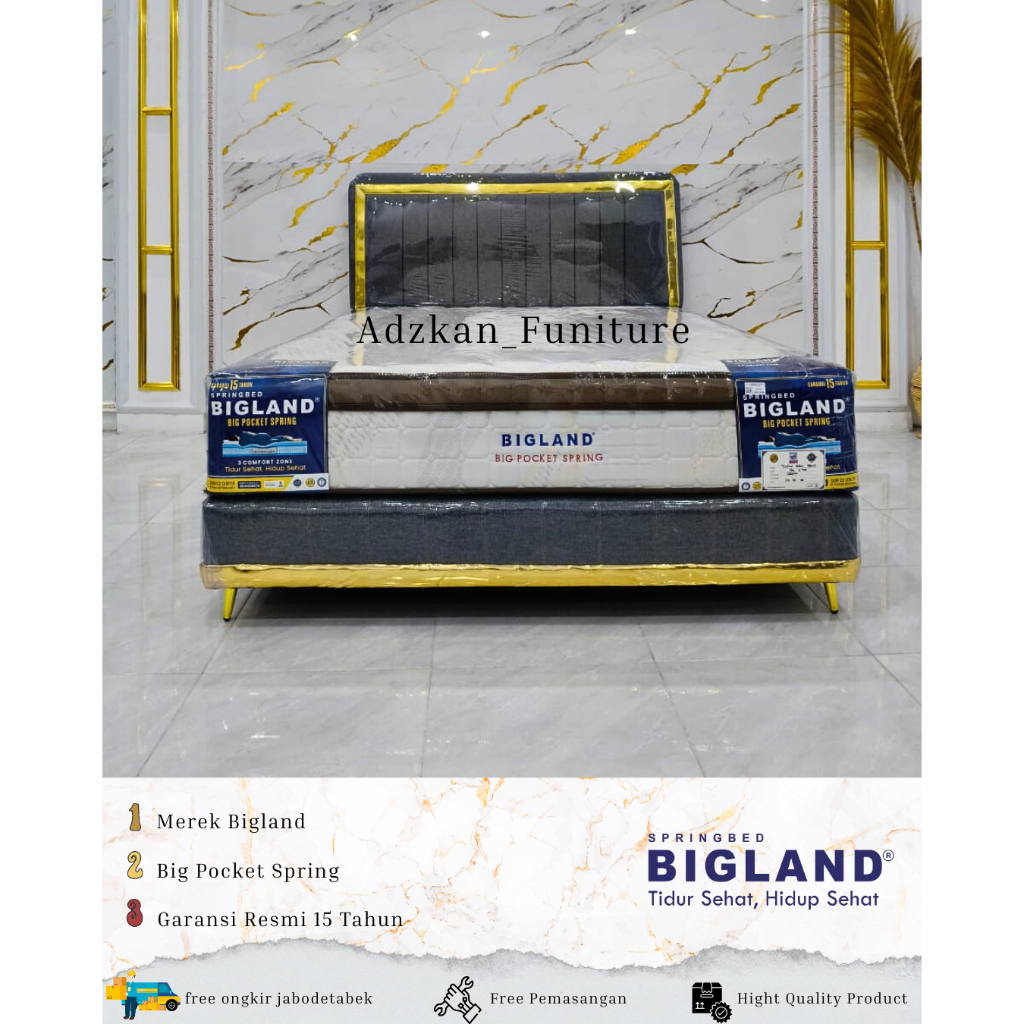 Springbed Bigland Deluxe with Divan Jaguar . Pengiriman Seluruh Indonesia