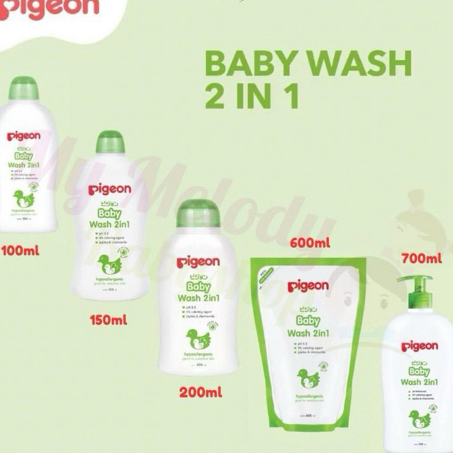 Pigeon Baby Wash 2in1 Chamomile / Shampoo & Sabun Cair Bayi / Shampo Sabun Anak