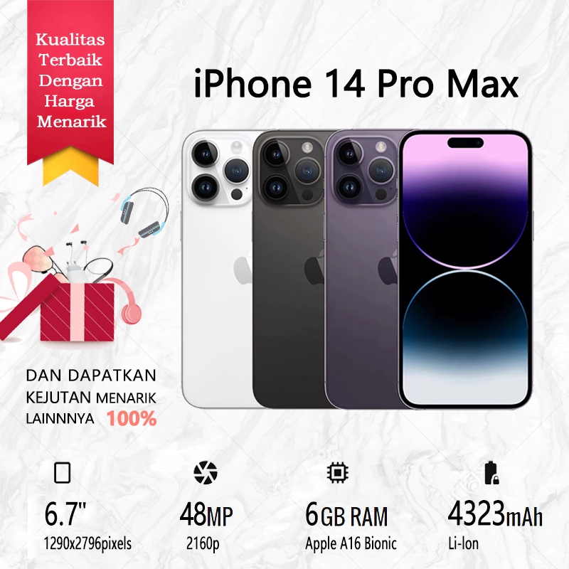 iPhone14Pro Max 128GB 256GB 512GB Second Original Mulus ip14pm second IP14PM 128GB